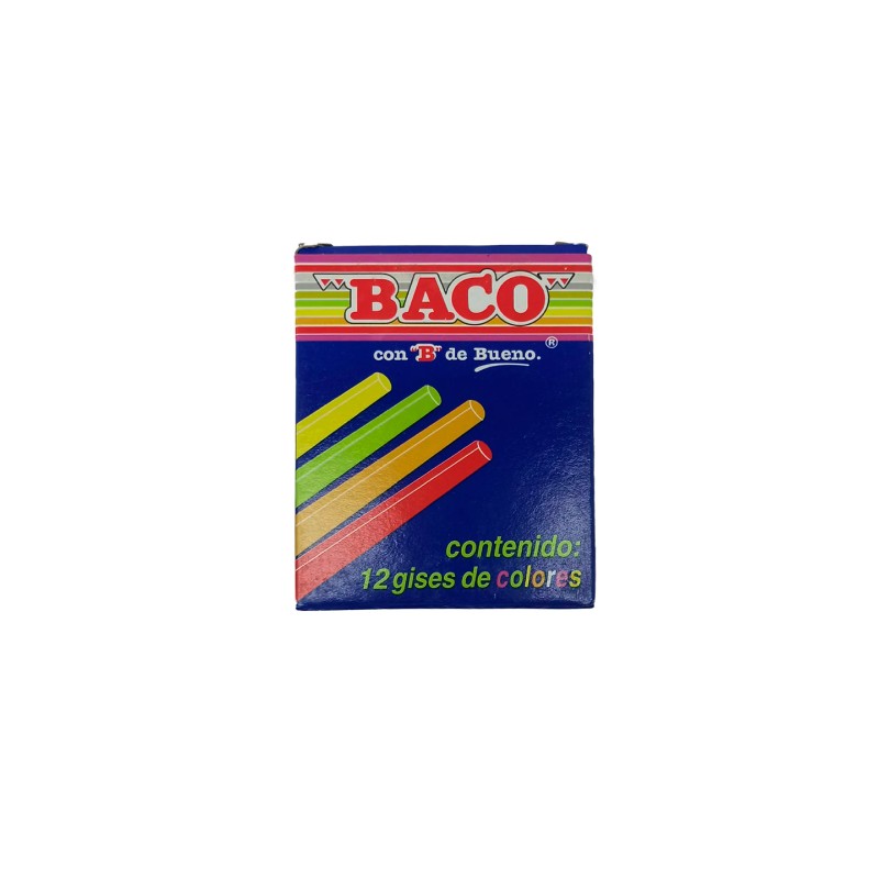 Gises De Color Baco Con 12 Piezas