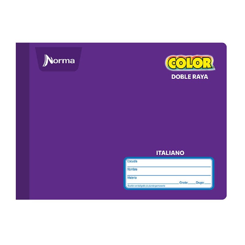 Cuaderno Cosido Italiano 100H D/R Norma Color 581297