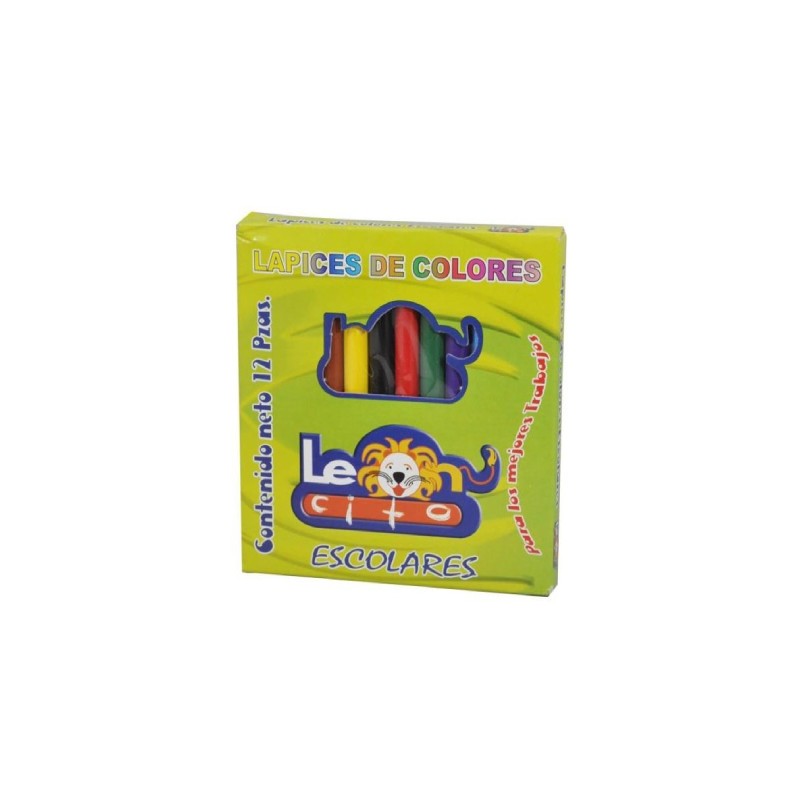 Lápices De Colores Leoncito Cortos c/12