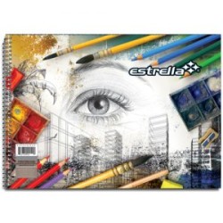 Cuaderno de dibujo con china 30 hojas Estrella
