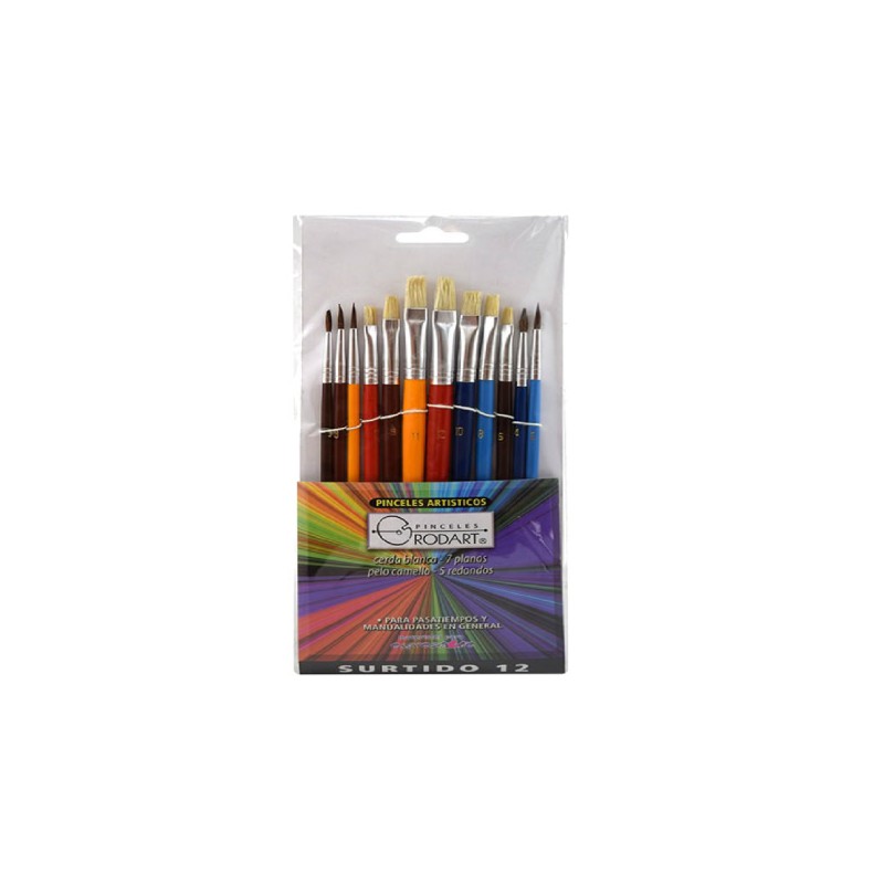Juego de 12 pinceles surtido Rodart