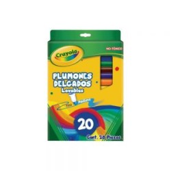 Plumones lavables Super Tips Crayola c/20