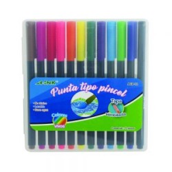 Plumones punta pincel con 12 piezas AEB-12 A-ink
