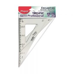 Juego de escuadras con graduación S/B 28 cm