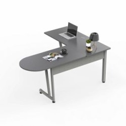 Escritorio en «L» UNNE 180 x 140 grafito CUELG140