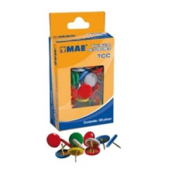 Caja de tachuelas c/100 colores surtidos MAE mod. TCC
