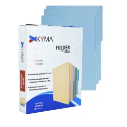 Folder carta azul pastel marca kyma c/100pz