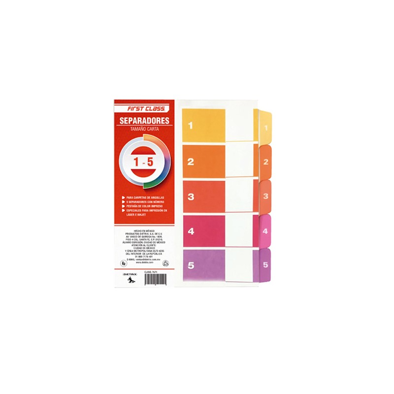 Separadores dietrix c/5 divisiones.