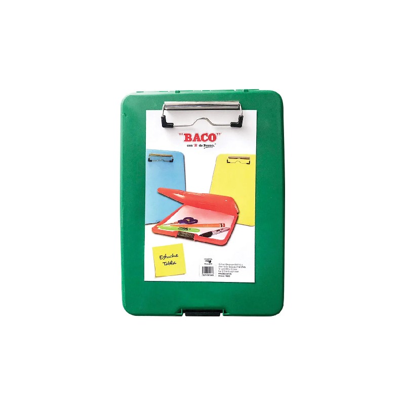 Tabla estuche clip sujeta papel TB022 baco